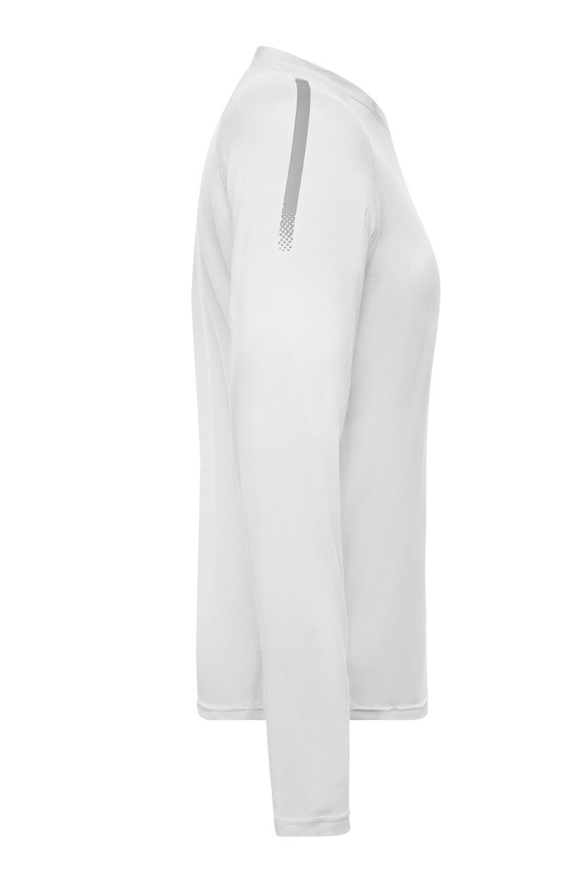Ladies' Sports Shirt Long-Sleeved GRS "JN521" in White, Größe 2XL - Daiber