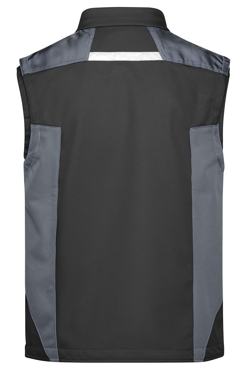 Workwear Softshell Vest - STRONG - "JN845" in Black/Carbon, Größe 6XL - Daiber