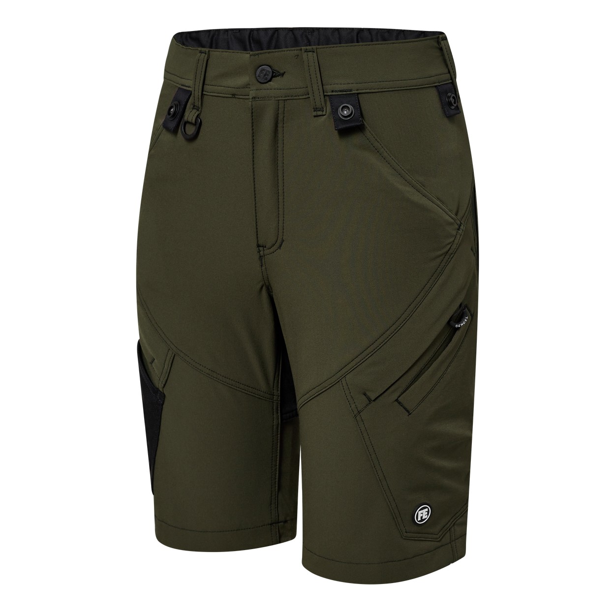 ENGEL X-treme Damen Arbeitsshorts mit 4-Wege Stretch in Forest Green, Größe 48