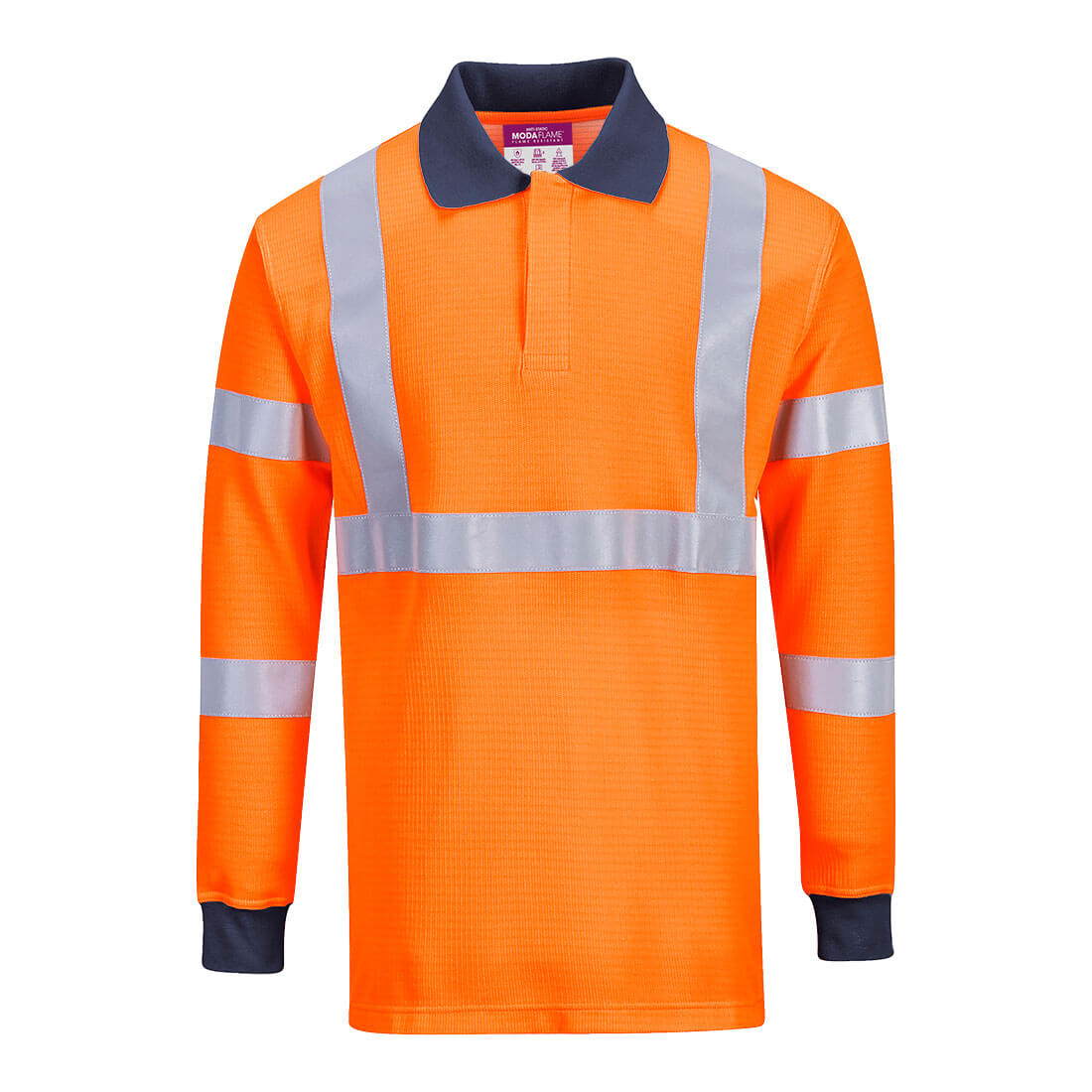 Flammhemmendes RIS Polo-Shirt FR76 in Orange, Größe M von Portwest