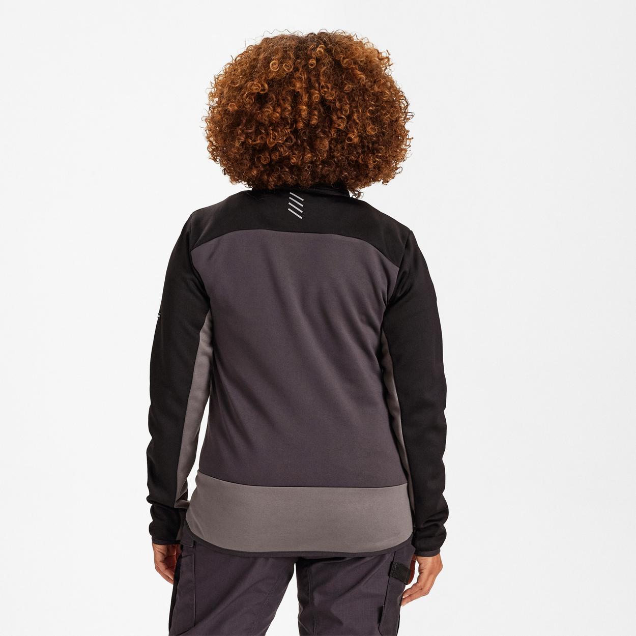 ENGEL Entire Damen Midlayer-Cardigan in Anthrazitgrau/Schwarz, Größe XS