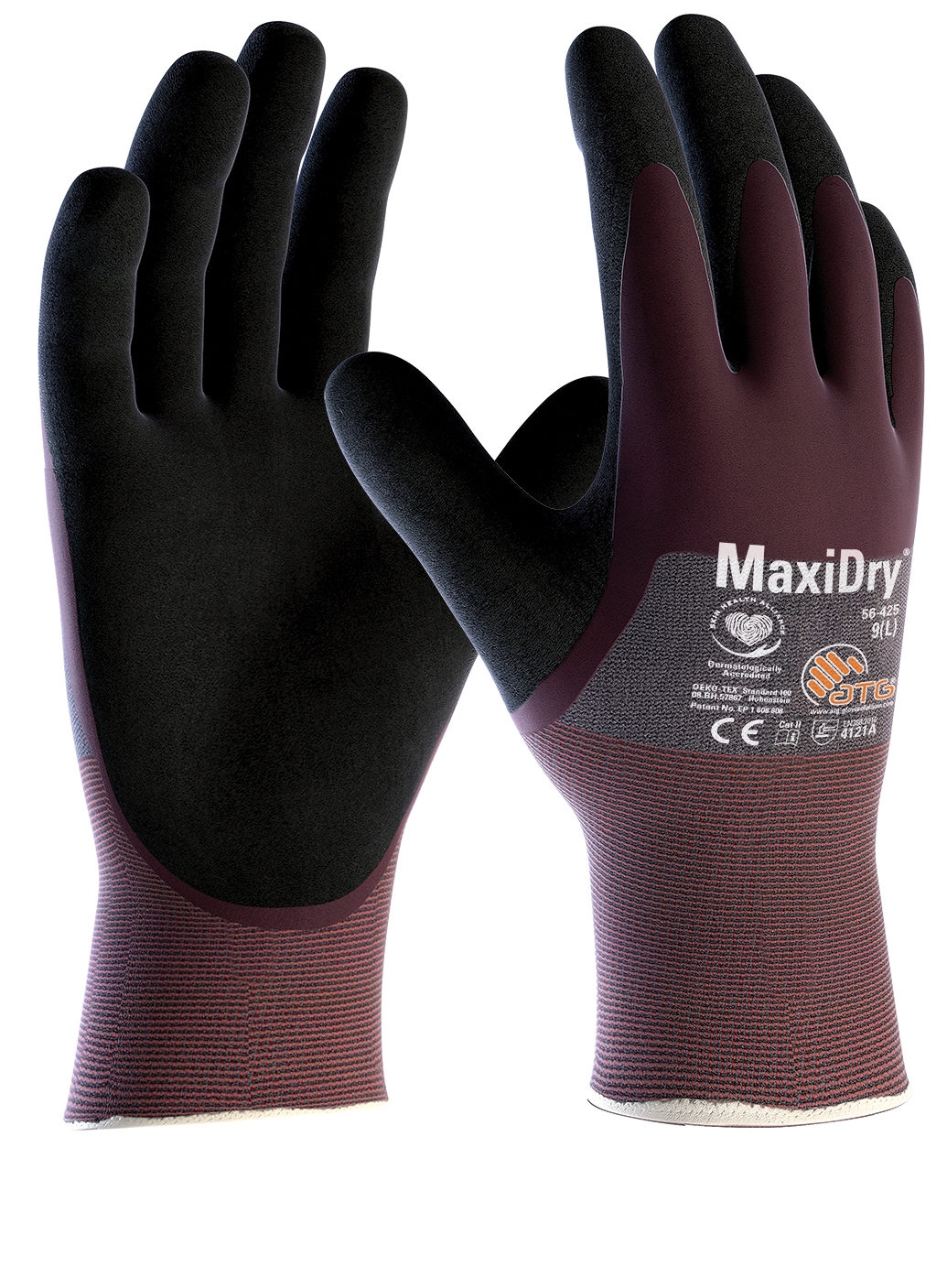 MaxiDry®  Nylon-Strickhandschuhe (56-425) in Lila, Größe 10
