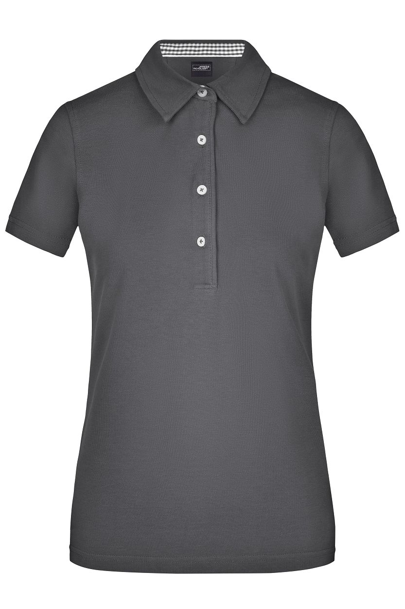 Ladies' Plain Polo "JN969" in Graphite/Graphite-White, Größe 2XL - Daiber