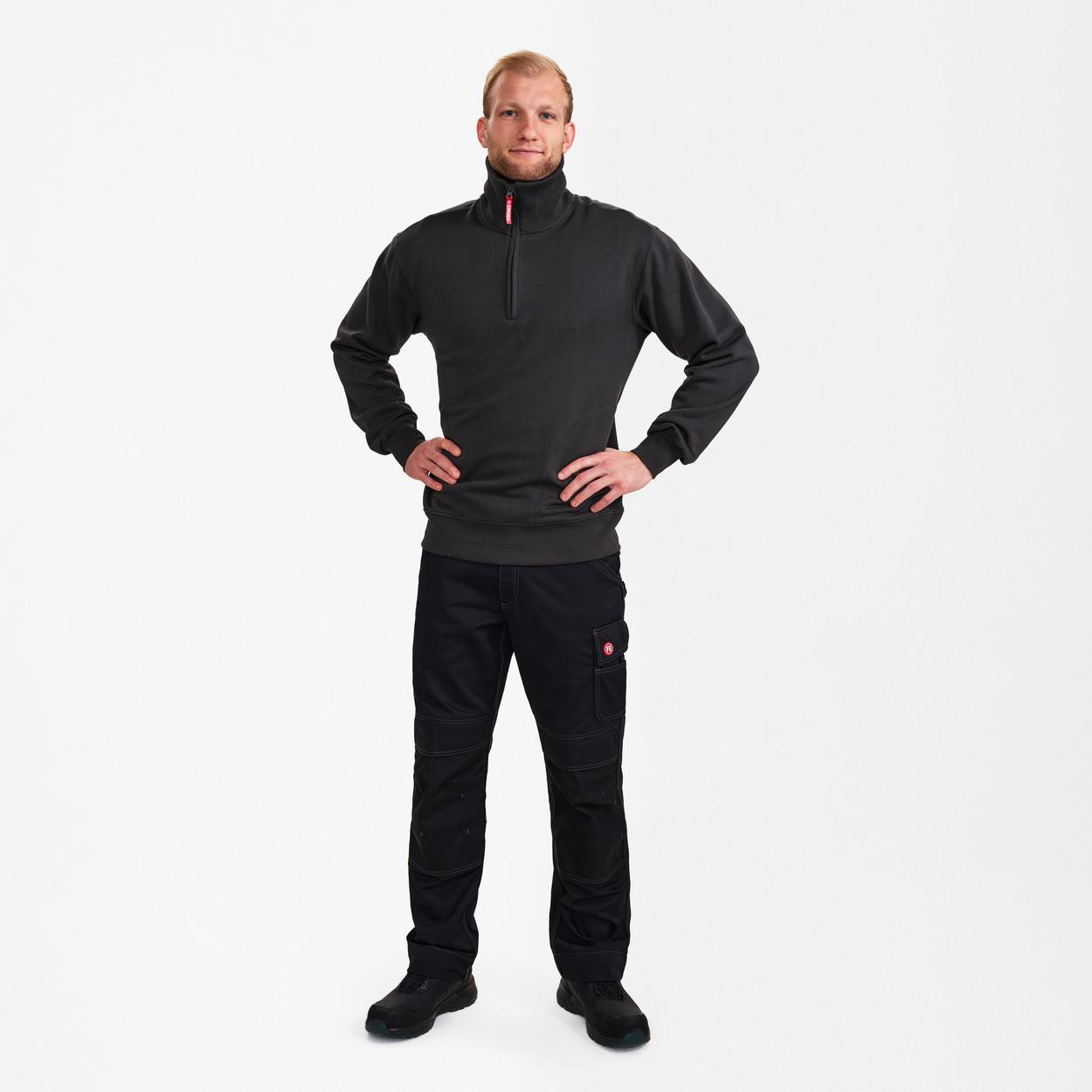 ENGEL Extend Sweatshirt mit hohem Kragen in Anthrazit Grau, Größe XS