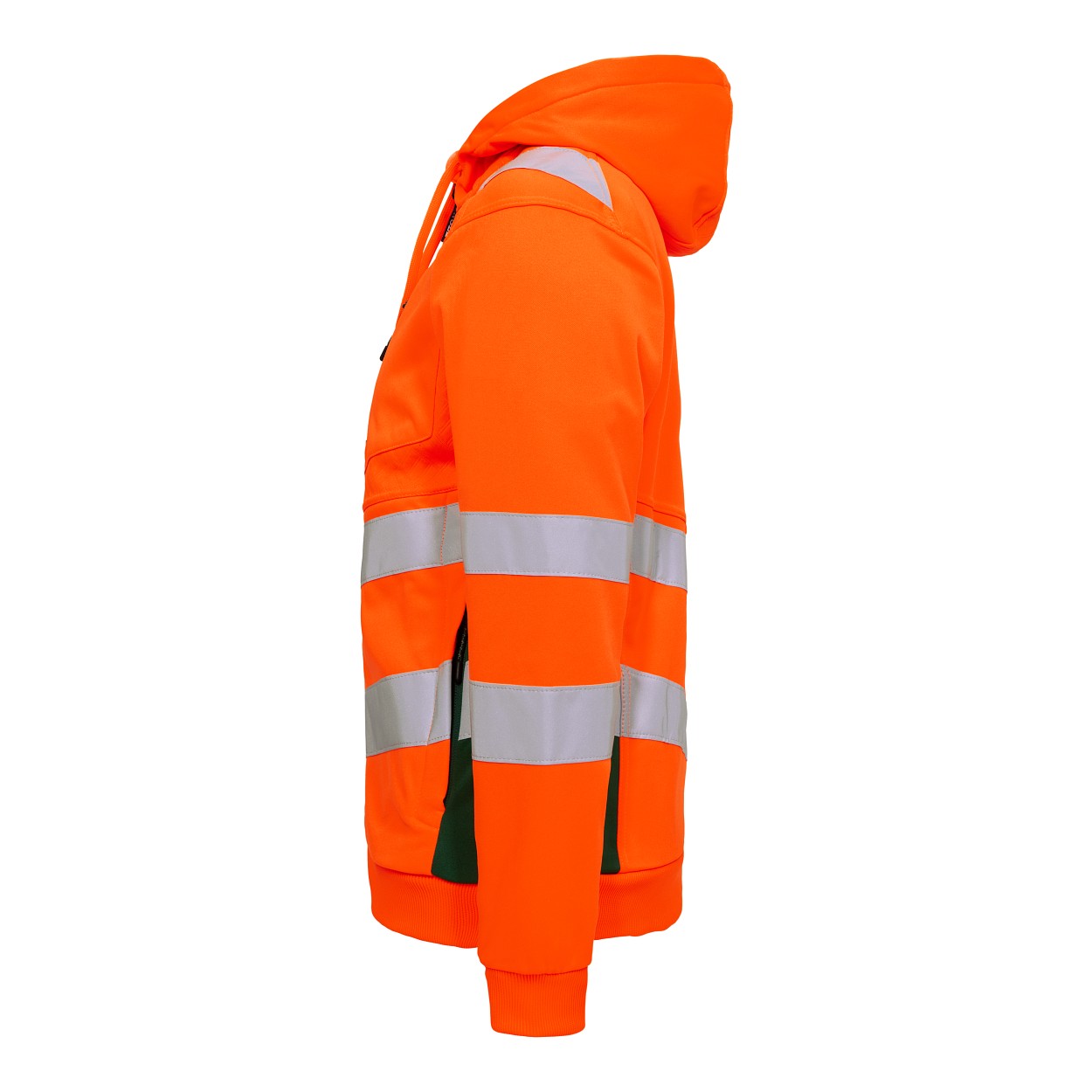 ENGEL Safety Damen Sweatcardigan in Orange/Grün, Größe XS