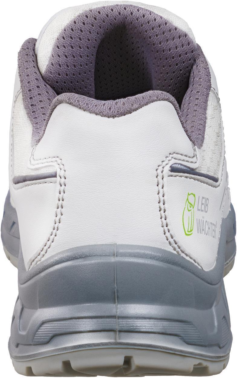 Halbschuh L3595 Lyon in Weiß/Grau, Gr. 47 von Leibwächter