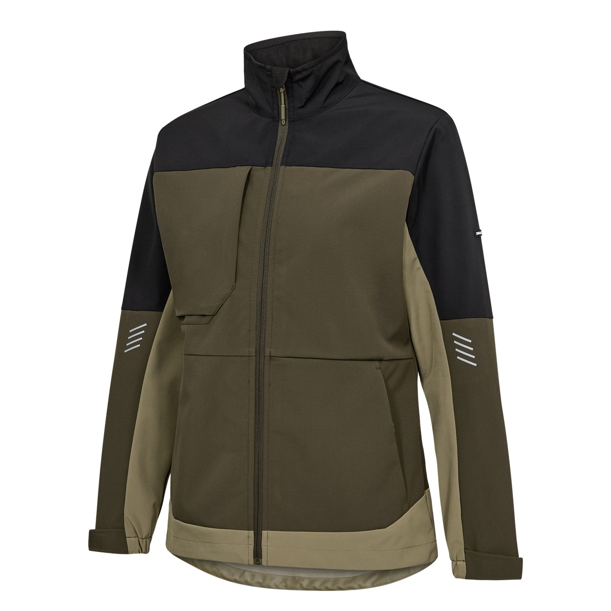 ENGEL Entire Damen Softshelljacke in Forest Green/Schwarz, Größe XS