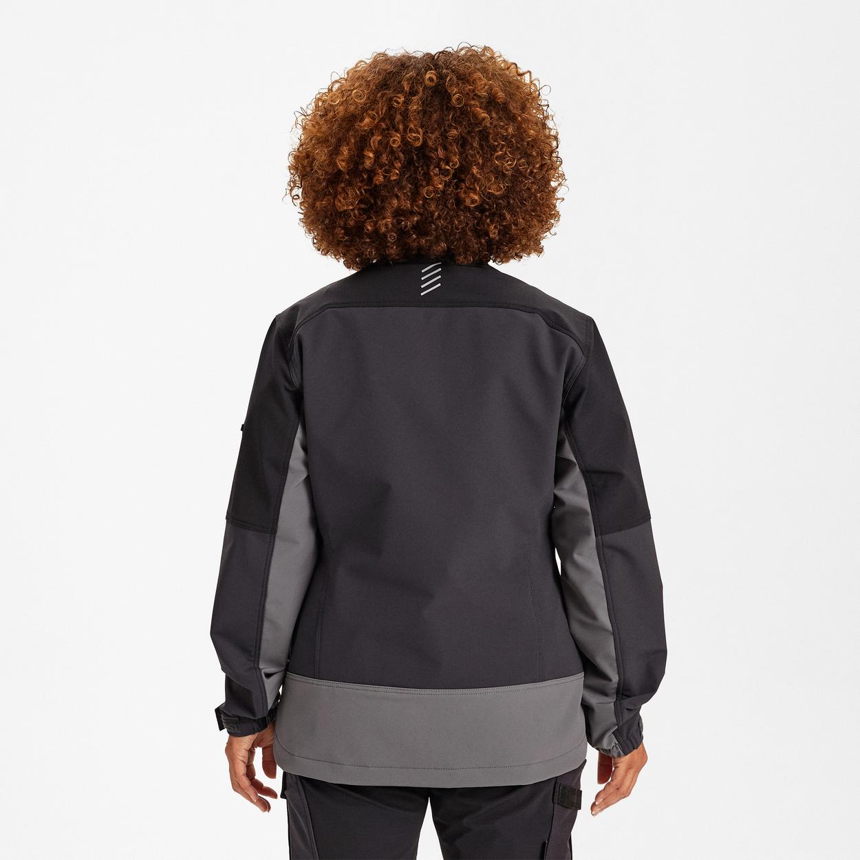 ENGEL Entire Damen Arbeitsjacke mit 4-Wege-Stretch in Anthrazitgrau/Schwarz, Größe XS