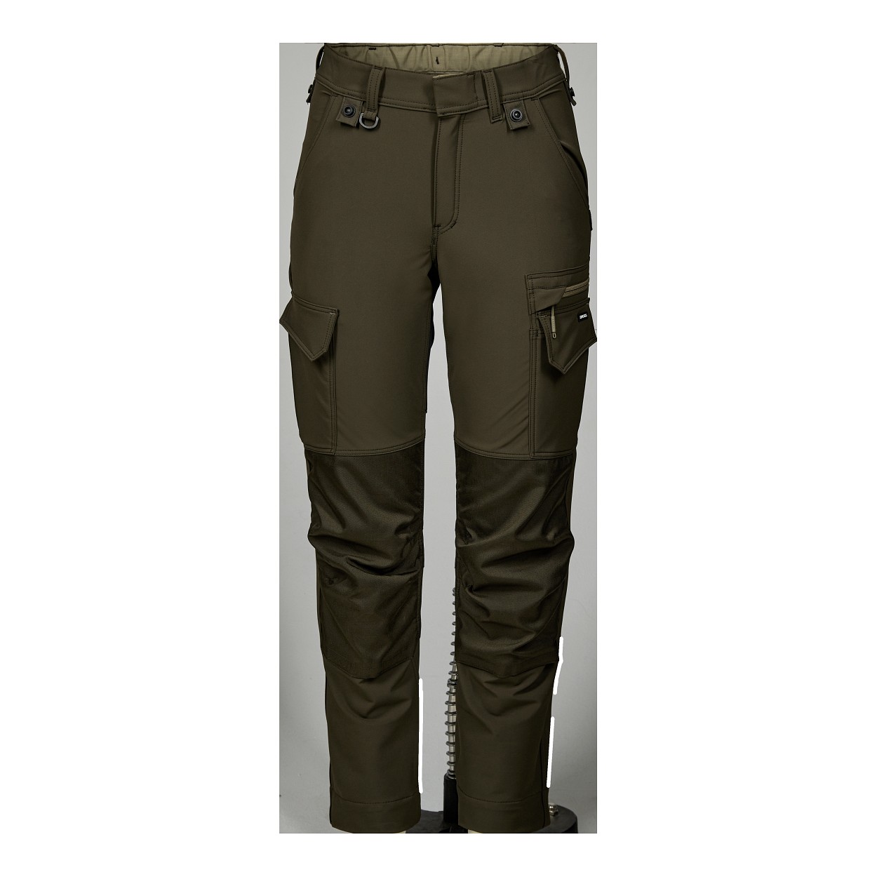 ENGEL Entire Damen Arbeitshose mit 4-Wege-Stretch in Forest Green/Schwarz, Größe 48