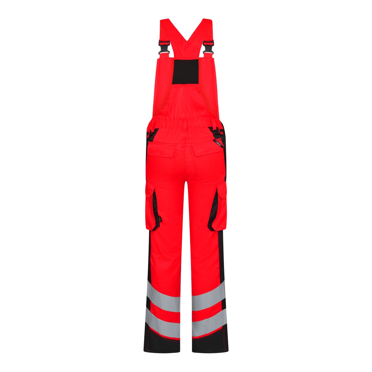 ENGEL Safety Light Damen Latzhose in Rot/Schwarz, Größe 34