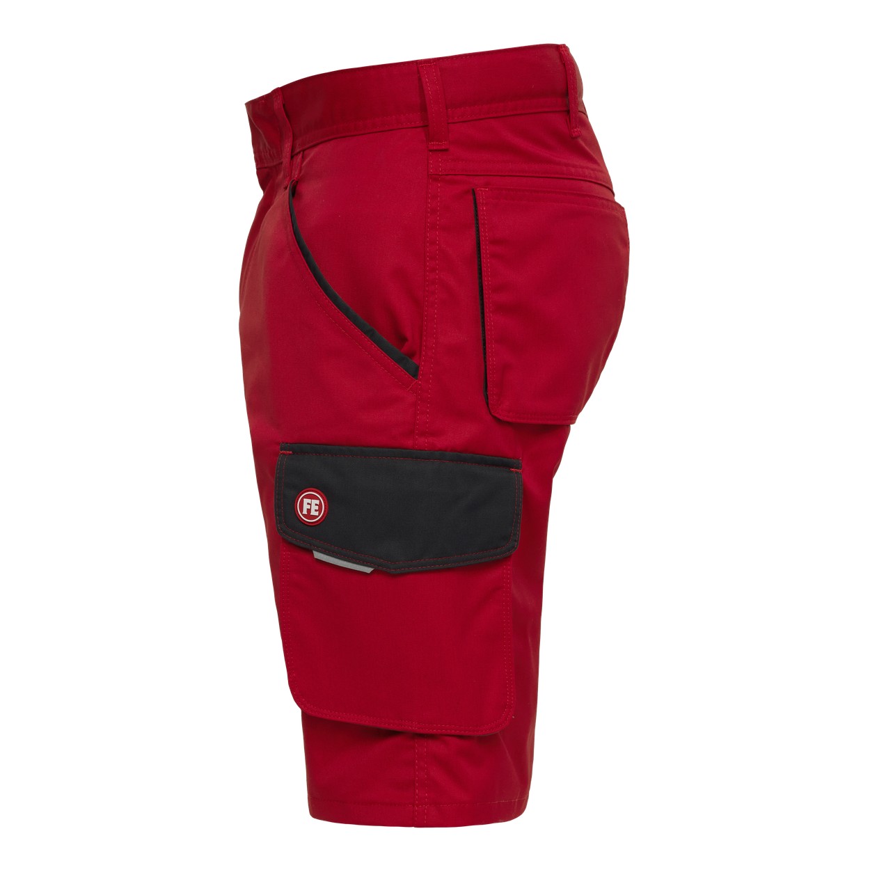ENGEL Galaxy Light Arbeitsshorts in Tomato Red/Anthrazit Grau, Größe 54