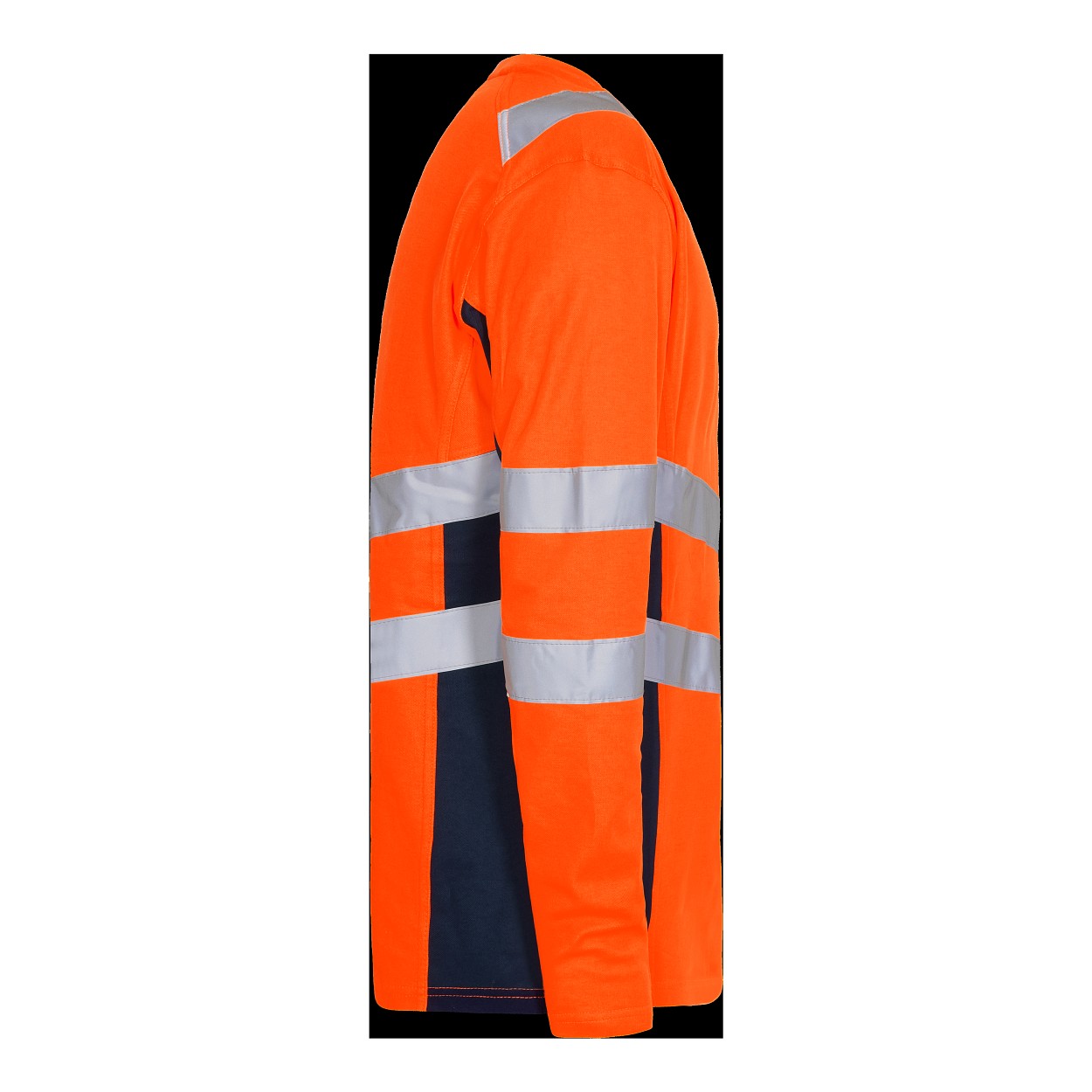 ENGEL Safety Langarm-Shirt in Orange/Blue ink, Größe XS