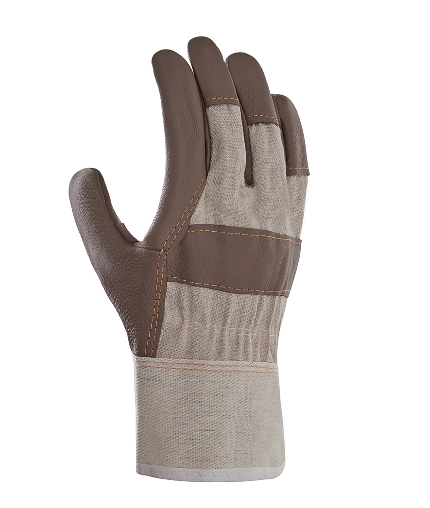 teXXor® Möbelleder-Handschuhe BRAUNE FARBEN in Braun, Größe 10