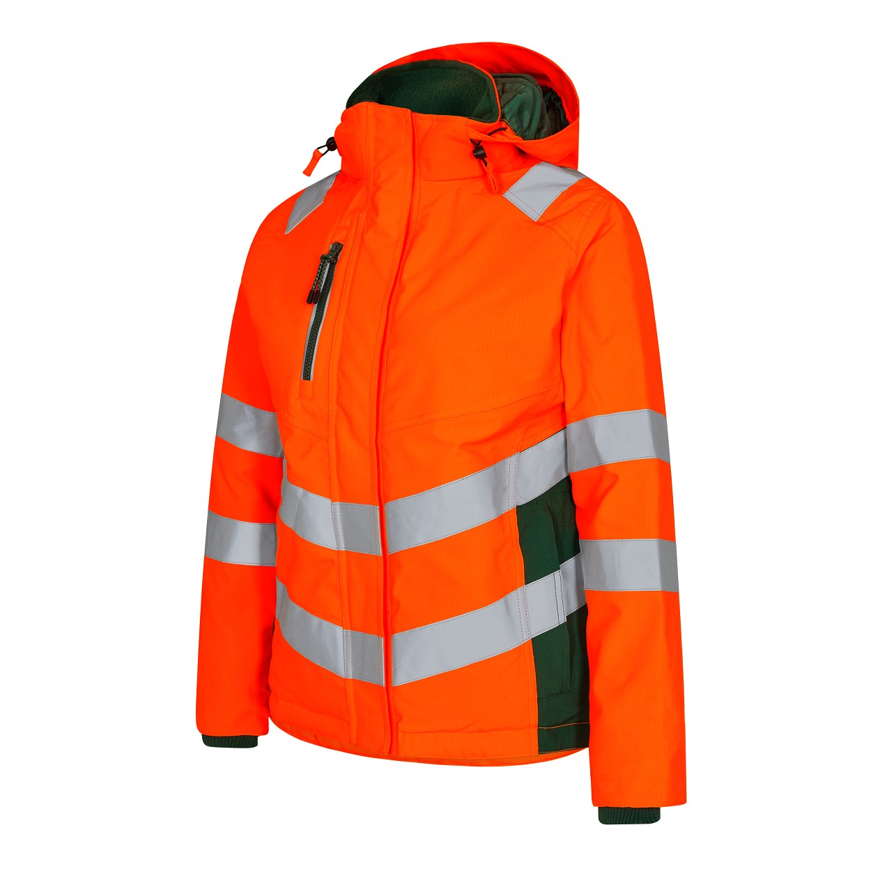 ENGEL Safety Damen Winterjacke in Orange/Grün, Größe XS