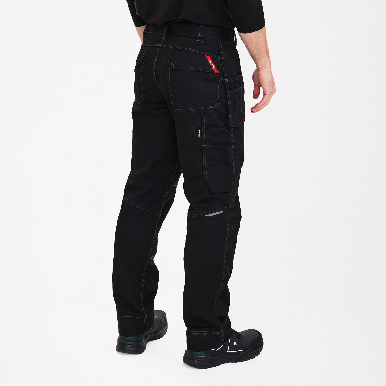ENGEL Combat Handwerkerhose mit Holstertaschen in Schwarz, Größe 26