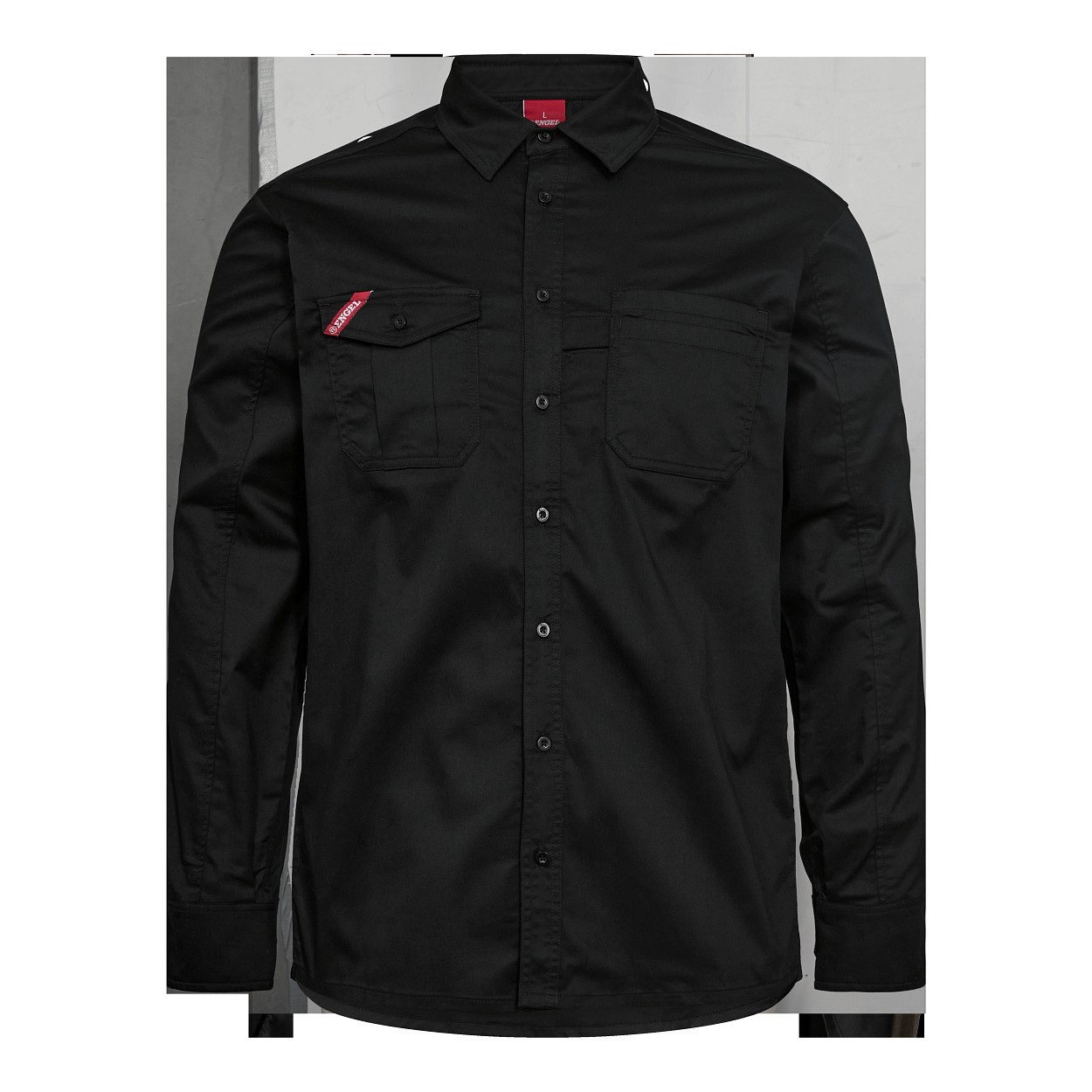 ENGEL Extend Hemd mit Stretch in Schwarz, Größe S