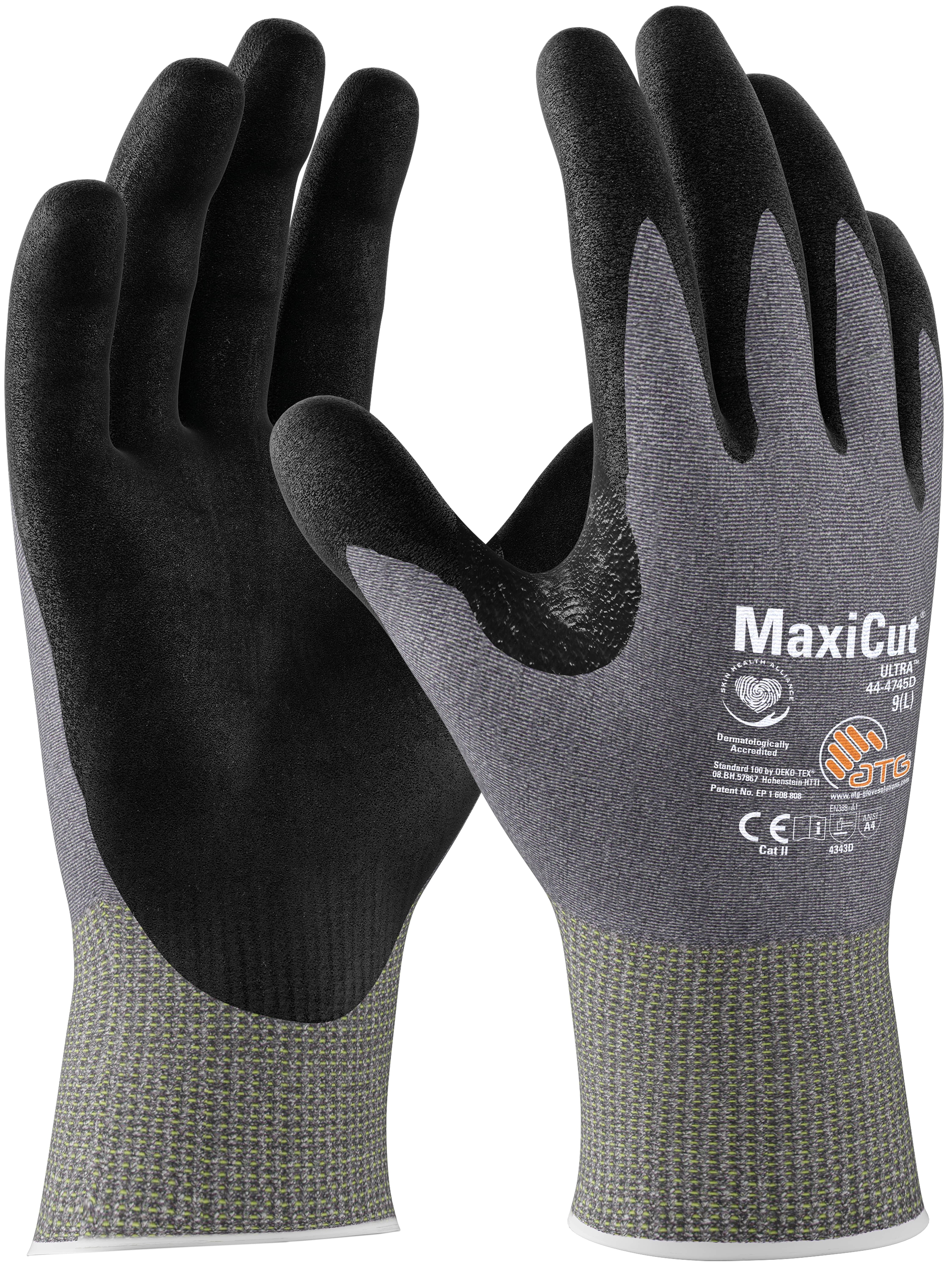 MaxiCut® Ultra™ Schnittschutz-Strickhandschuhe (44-4745D) in Grau, Größe 11