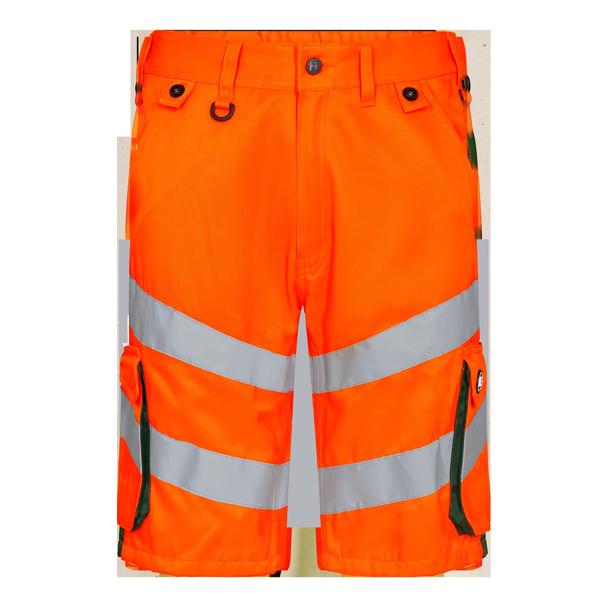 ENGEL Safety Light Arbeitsshorts in Orange/Grün, Größe 54