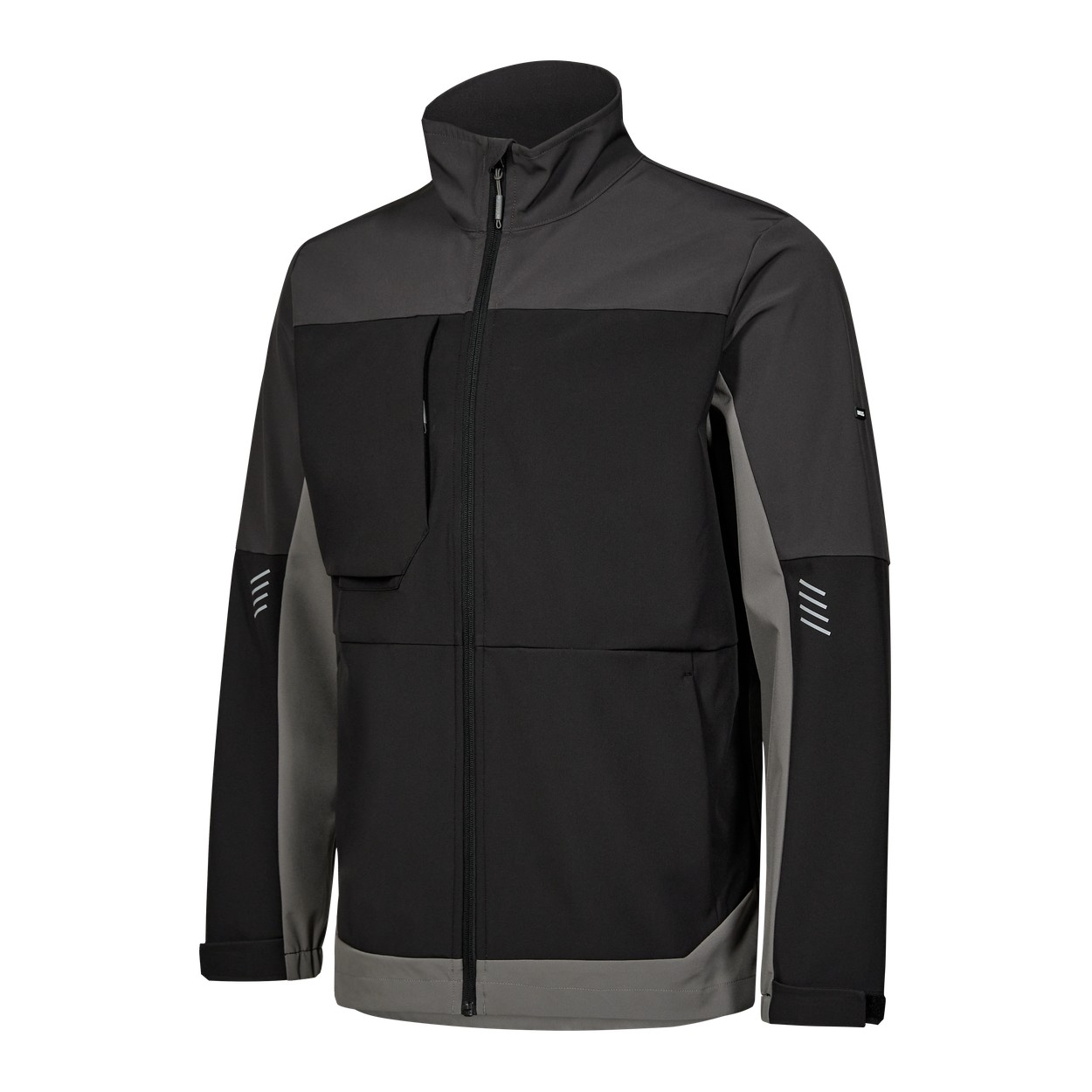ENGEL Entire Softshelljacke in Schwarz/Anthrazit Grau, Größe XS