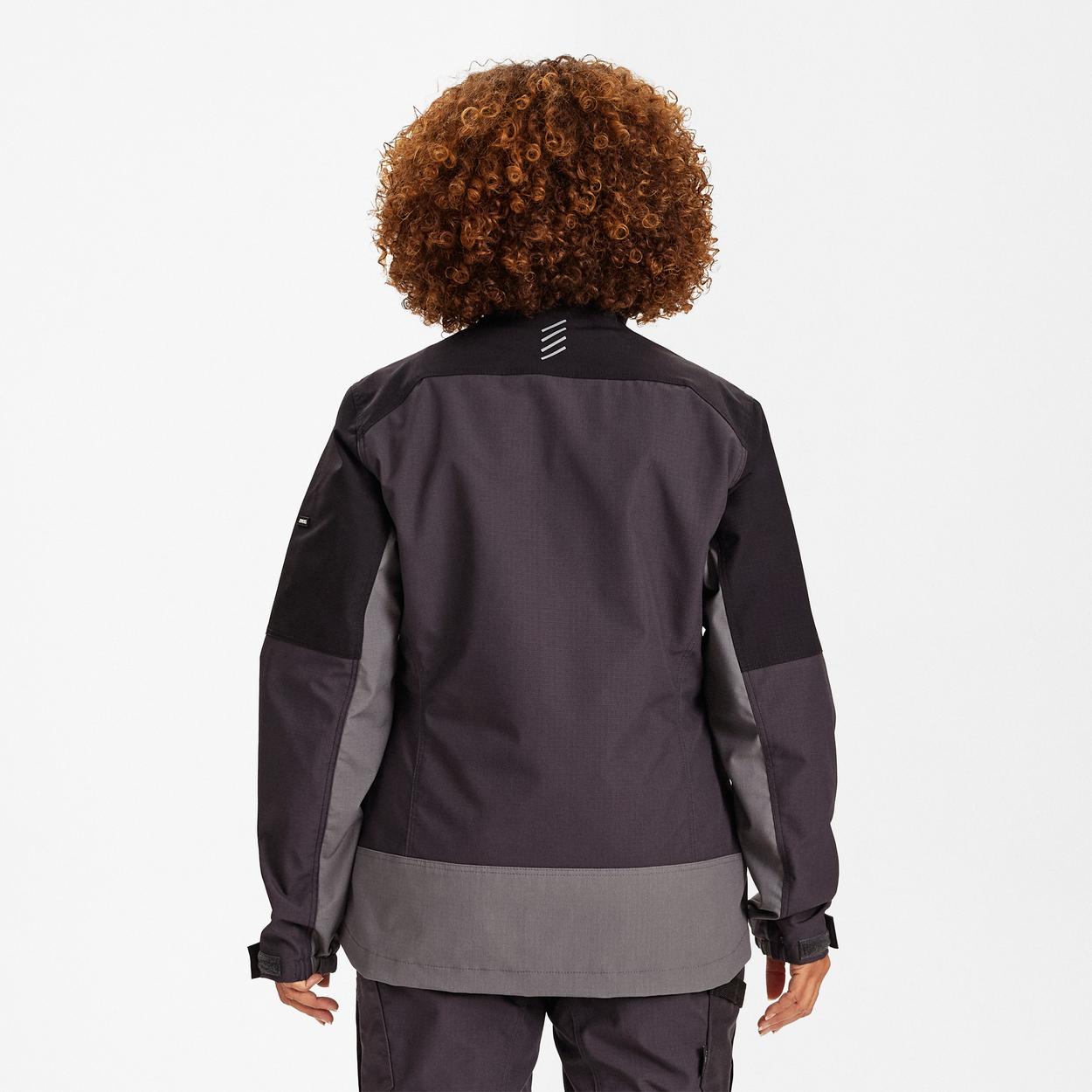 ENGEL Entire Damen Arbeitsjacke mit 2-Wege-Stretch in Anthrazitgrau/Schwarz, Größe XS