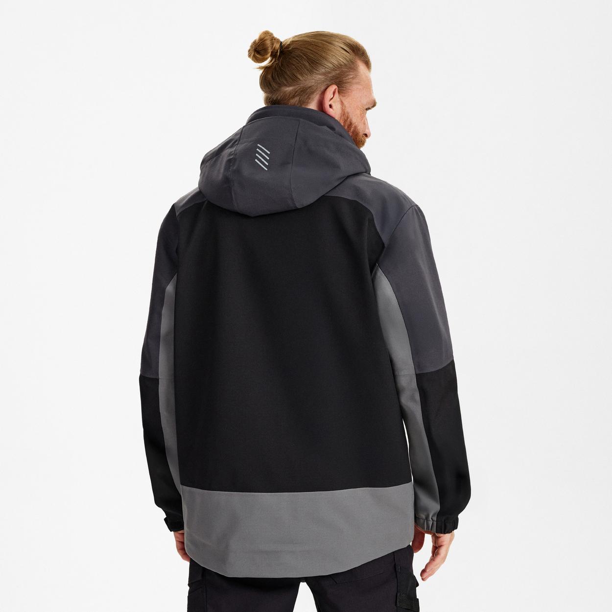 ENGEL Entire Shelljacke in Schwarz/Anthrazit Grau, Größe XS