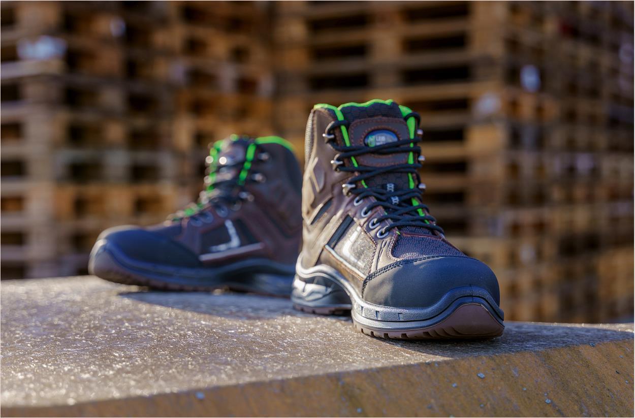 Stiefel niedrig L6315 Bremen in Schwarz/Braun, Gr. 47 von Leibwächter