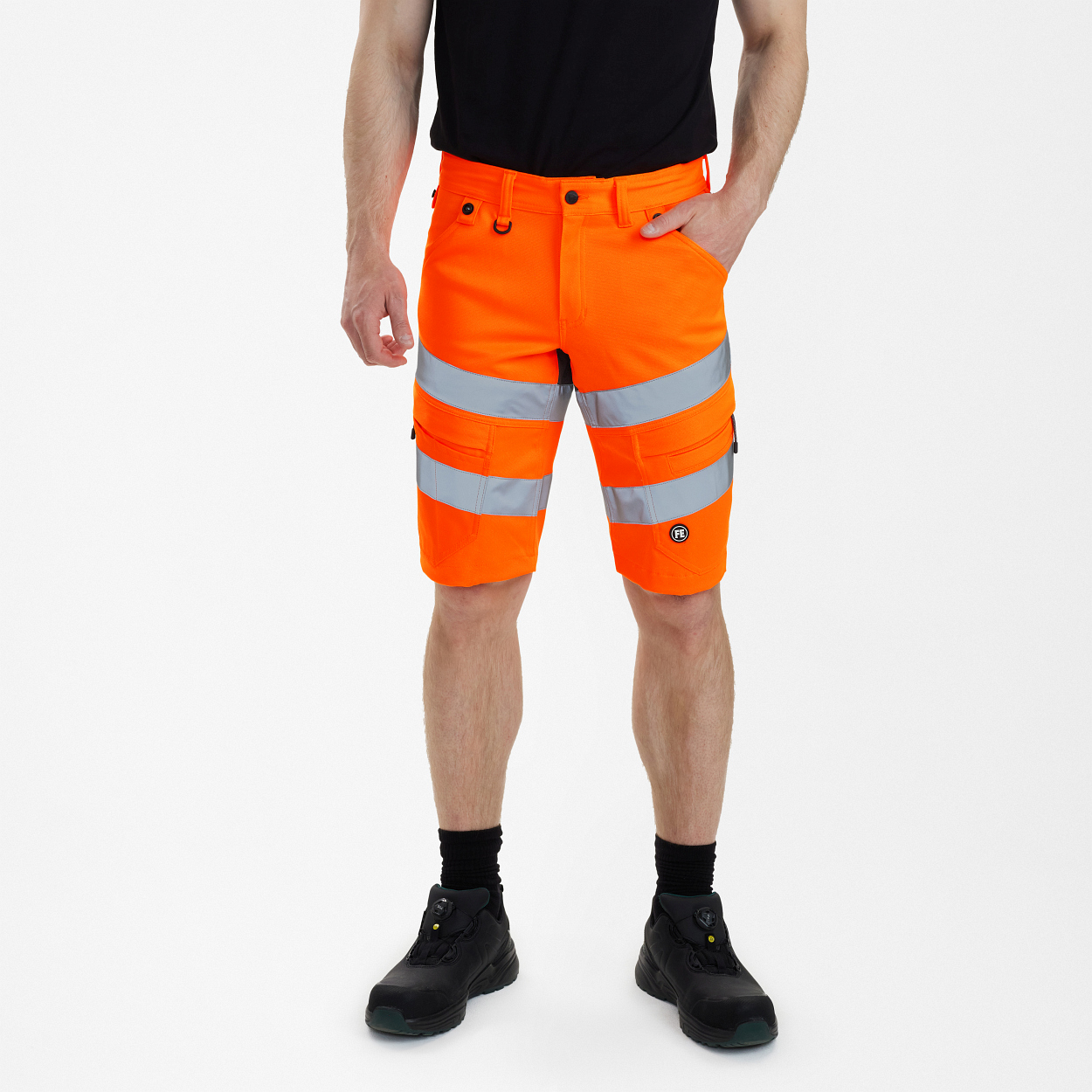 ENGEL Safety Arbeitsshorts mit 2-Wege-Stretch in Orange/Anthrazit Grau, Größe 54