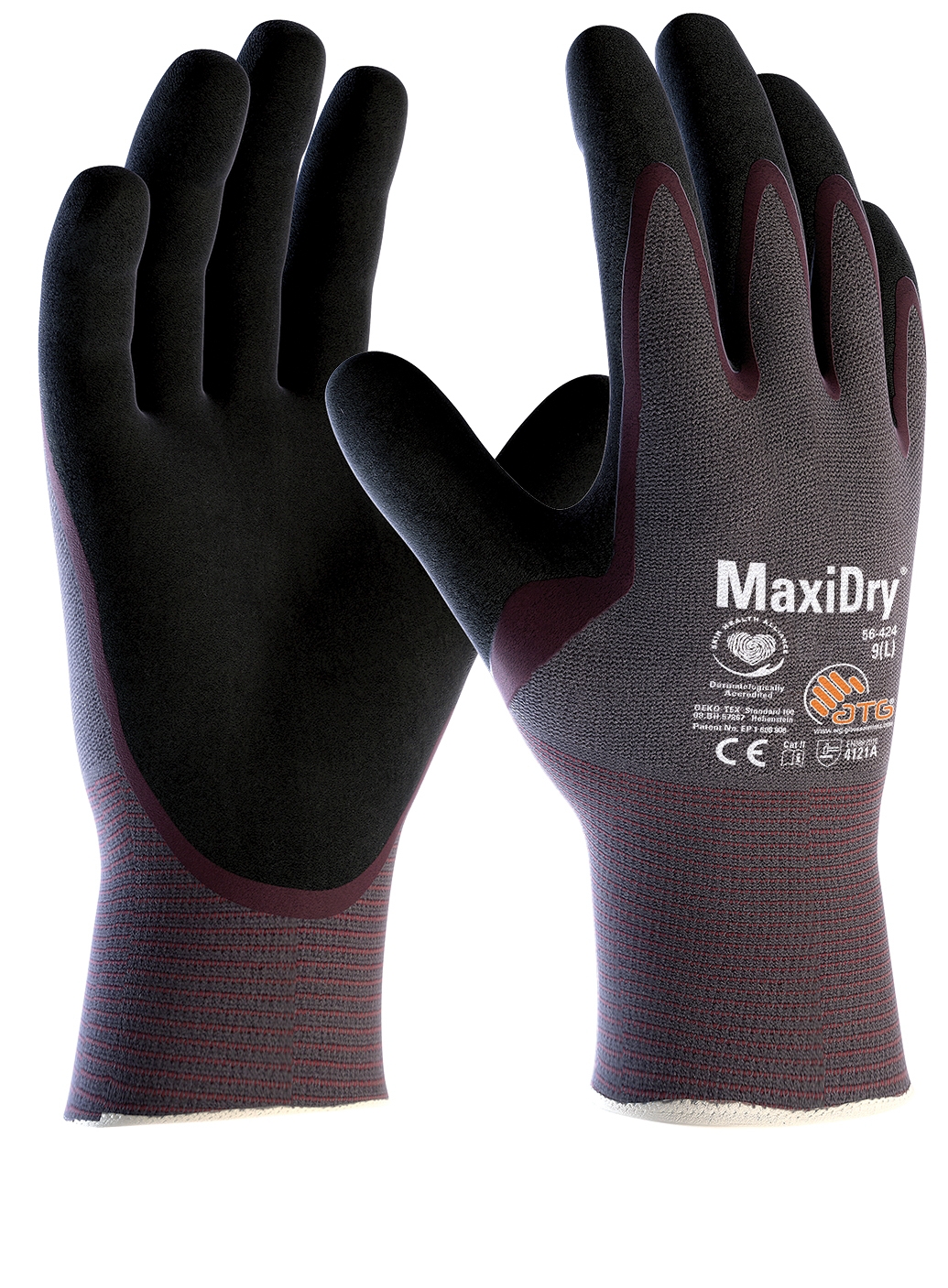 MaxiDry®  Nylon-Strickhandschuhe (56-424) in Lila, Größe 8