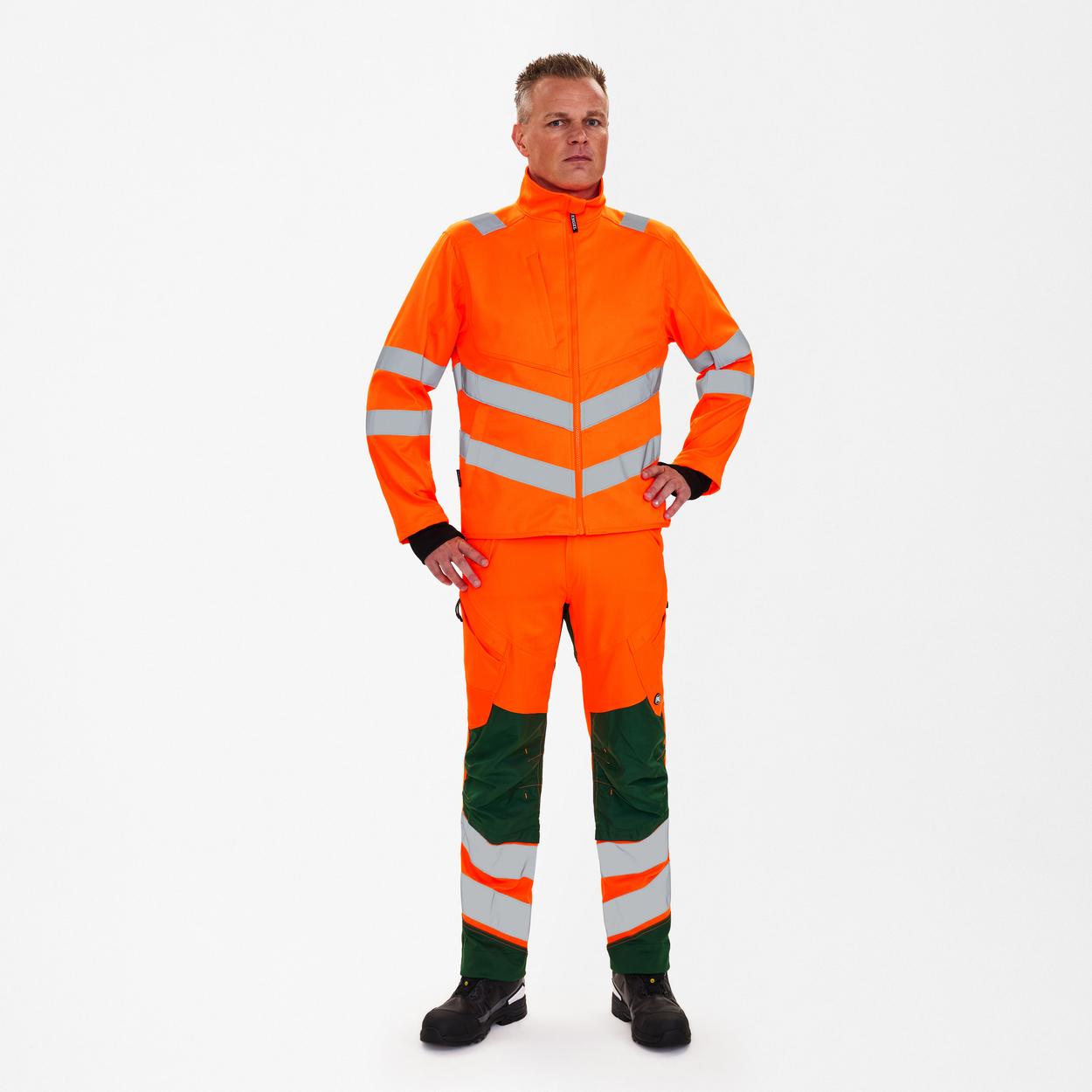 ENGEL Safety Arbeitsjacke mit 2-Wege-Stretch in Hi-vis Orange, Größe XS