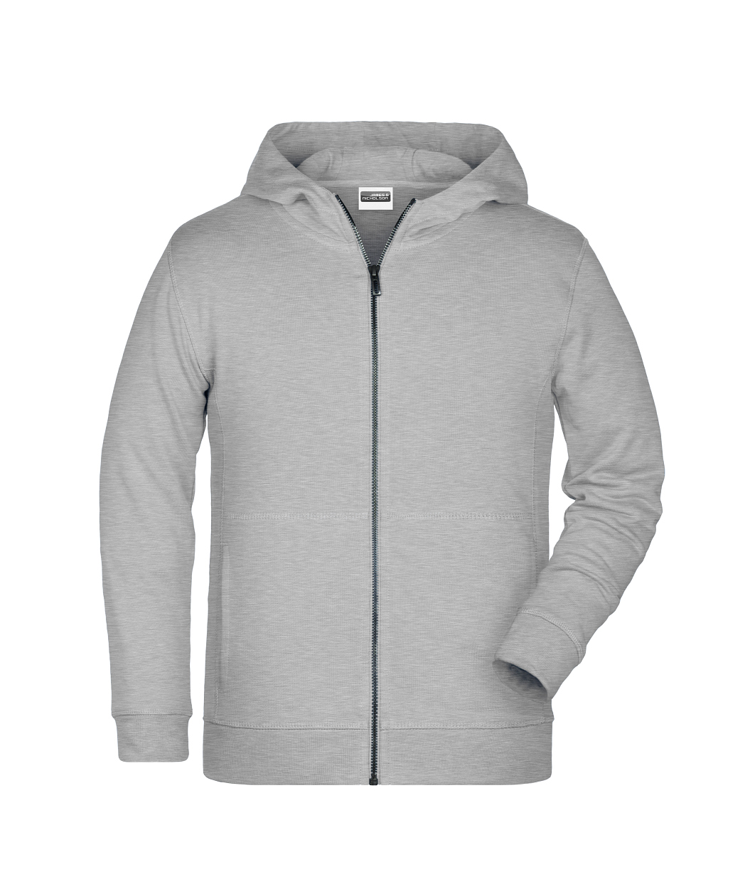 Children's Zip Hoody OCS Blended & RCS "8026K" in Grey-Heather, Größe 2XL - Daiber
