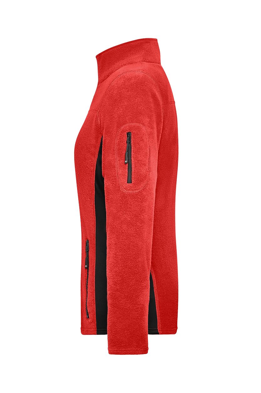 Ladies' Workwear Fleece Jacket - STRONG - "JN841" in Red/Black, Größe 4XL - Daiber