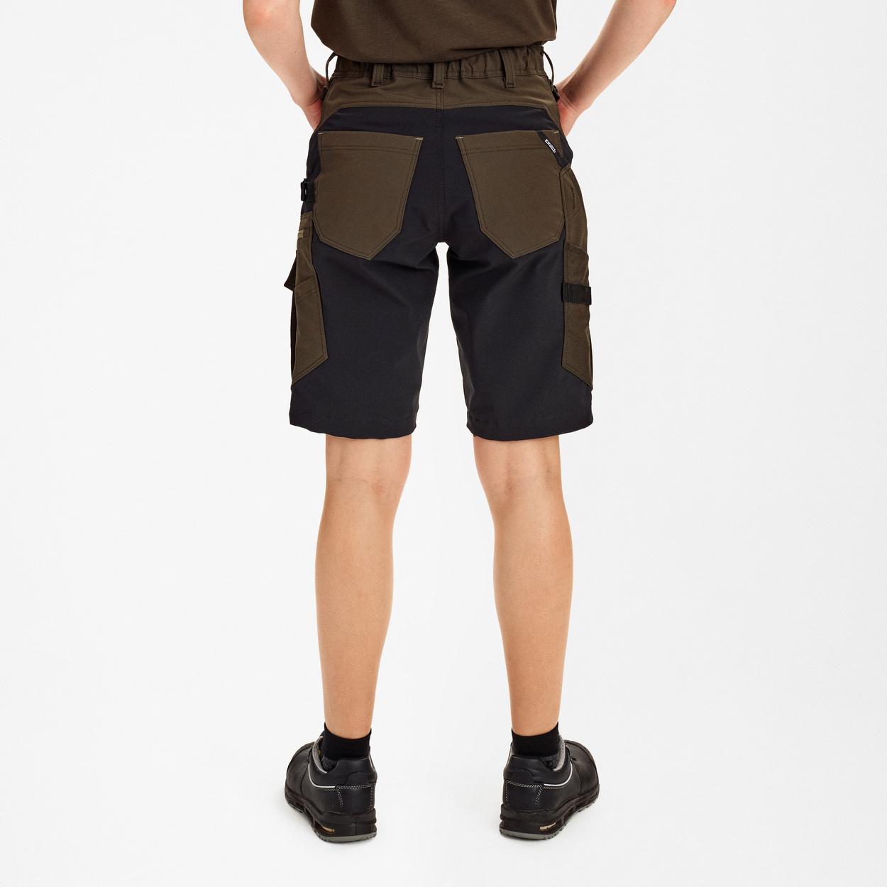 ENGEL Entire Damen Arbeitsshorts mit 4-Wege-Stretch in Forest Green/Schwarz, Größe 48
