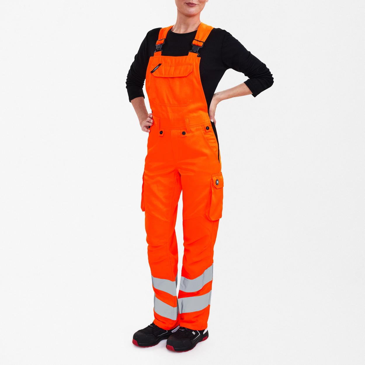 ENGEL Safety Light Damen Latzhose in Hi-vis Orange, Größe 48