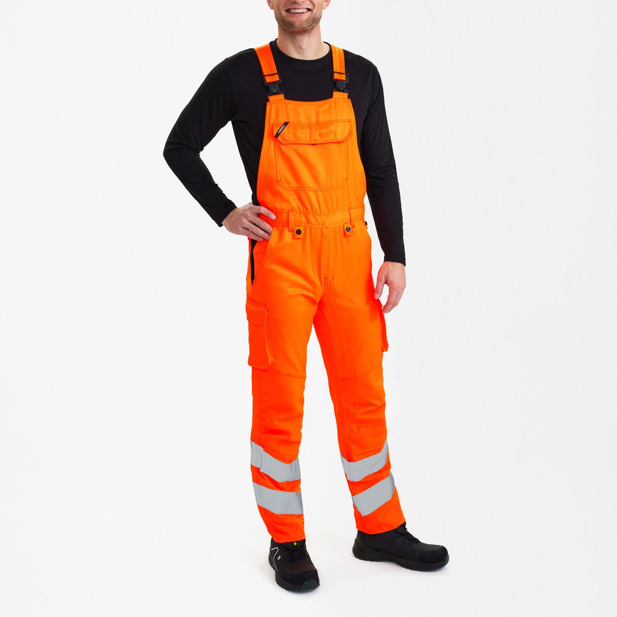 ENGEL Safety Light Latzhose in Hi-vis Orange, Größe 106