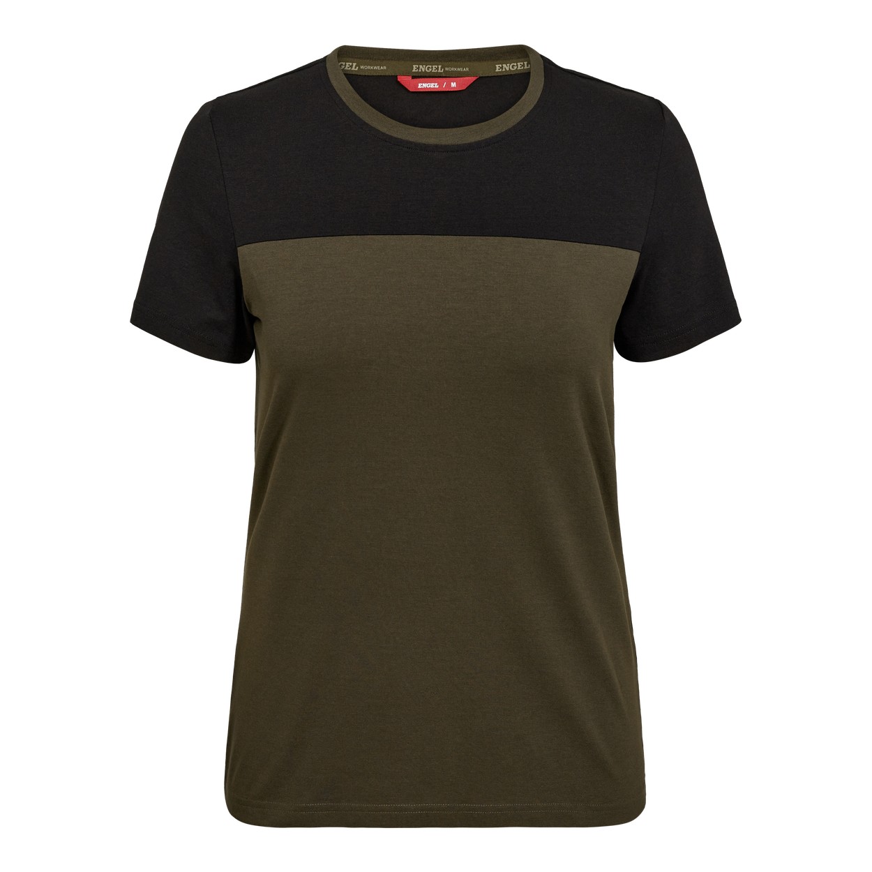 ENGEL Entire Damen T-Shirt in Forest Green/Schwarz, Größe XS