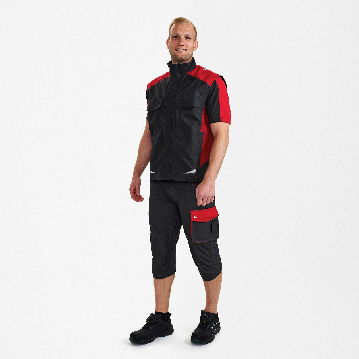 ENGEL Galaxy Serviceweste in Anthrazit Grau/Tomato Red, Größe XS