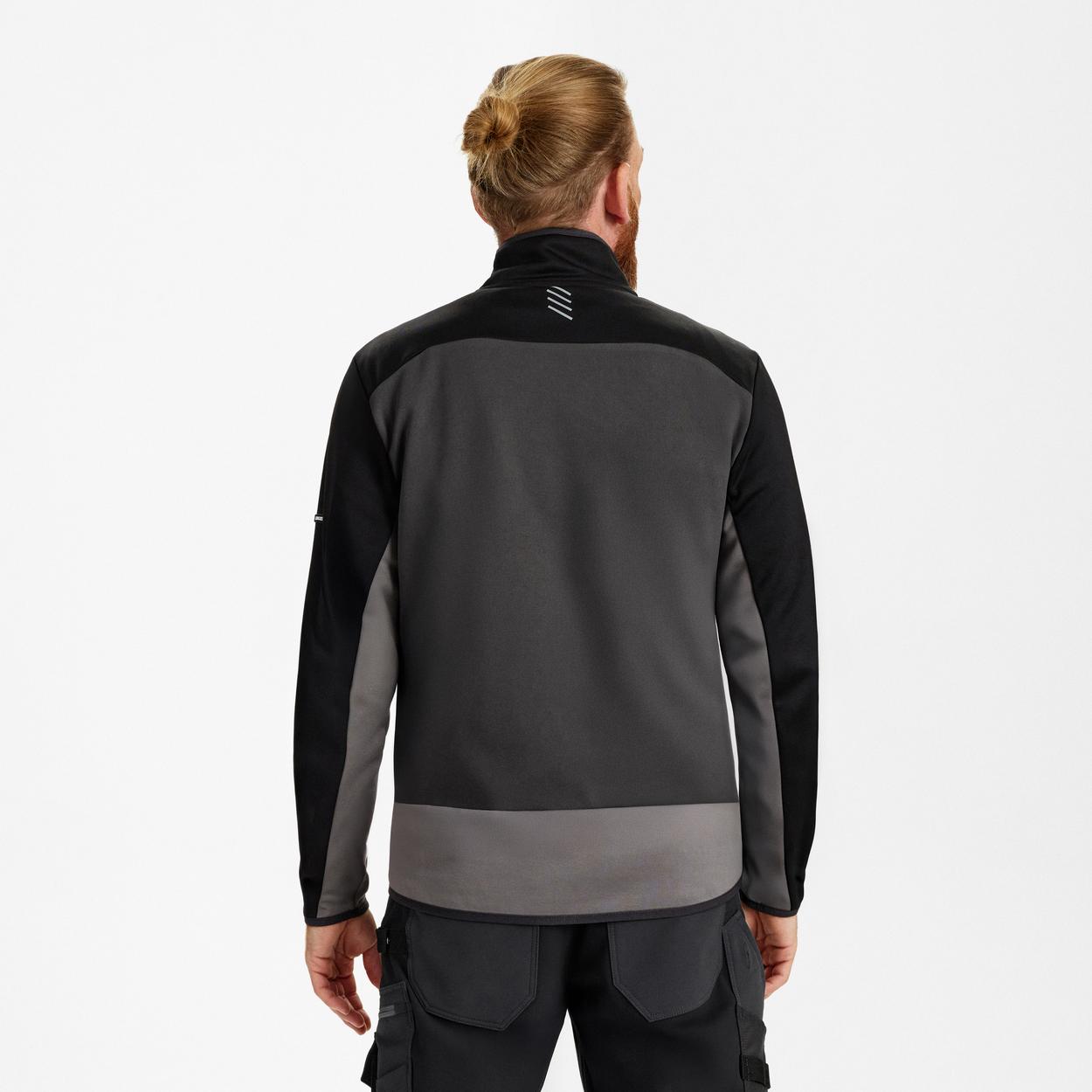 ENGEL Entire Midlayer-Cardigan in Anthrazitgrau/Schwarz, Größe XS