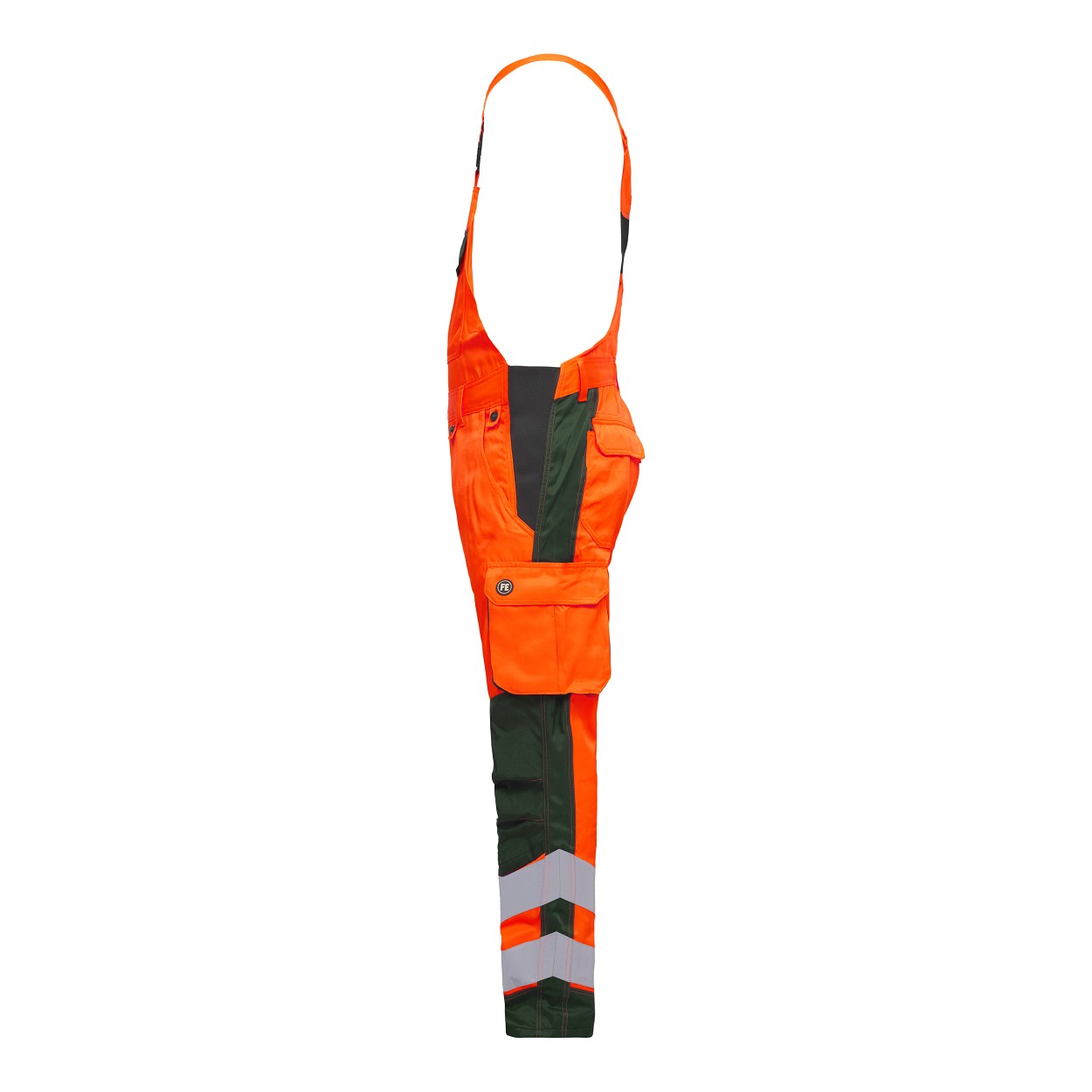 ENGEL Safety Light Latzhose in Orange/Grün, Größe 106