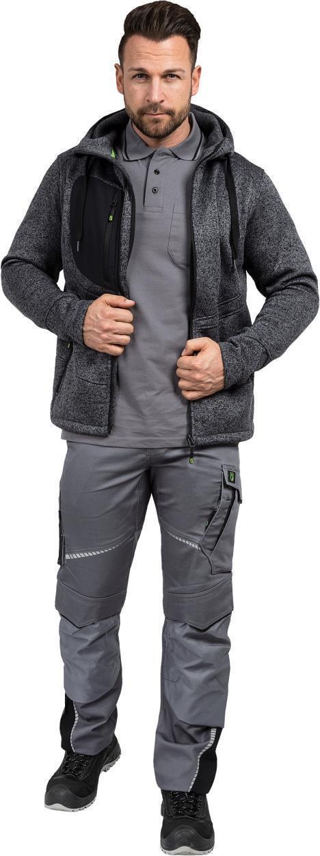 Strickjacke Casual Line Unisex Grau CASTJ, Gr. 2XL von Leibwächter