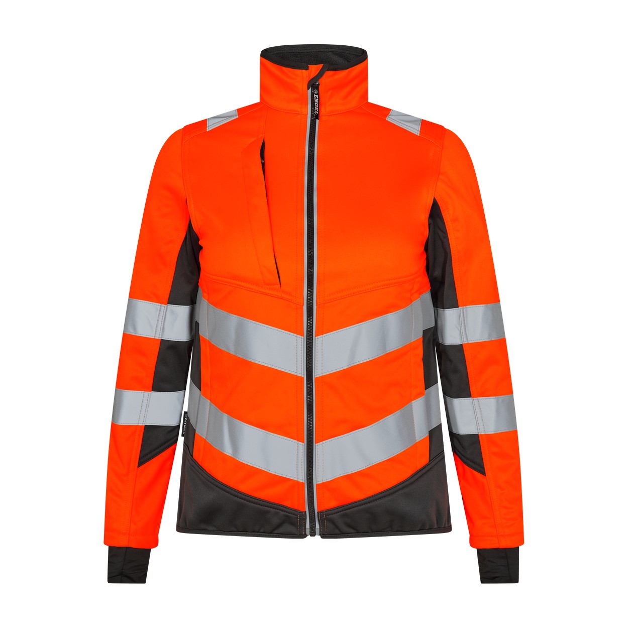 ENGEL Safety Damen Softshelljacke in Orange/Anthrazit Grau, Größe 2XL