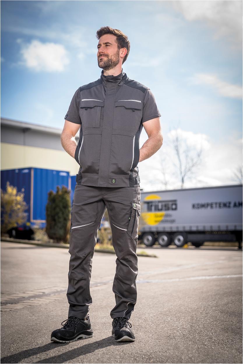 Weste FLEXV28 Flex Line in Anthrazit/Schwarz, Gr. 2XL von Leibwächter