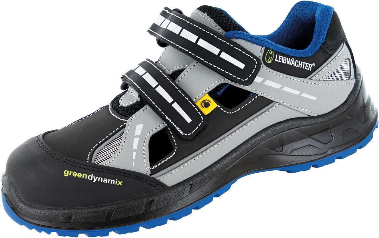 Sandale L7211 Athen in Schwarz/Grau, Gr. 47 von Leibwächter