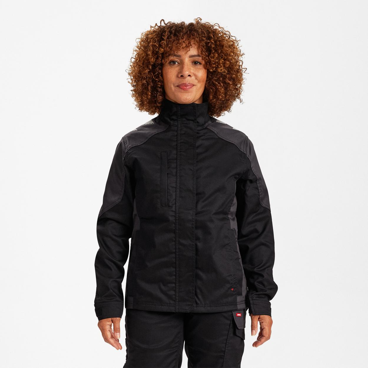 ENGEL Galaxy Damen Arbeitsjacke mit 2-Wege-Stretch in Schwarz/Anthrazit Grau, Größe XS
