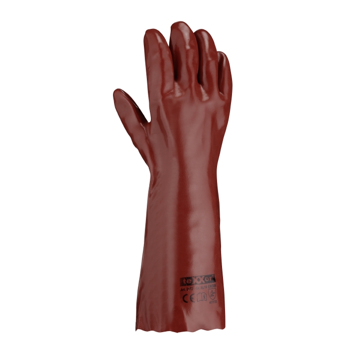 teXXor® PVC-Handschuhe ROTBRAUN in Rot, Größe 10