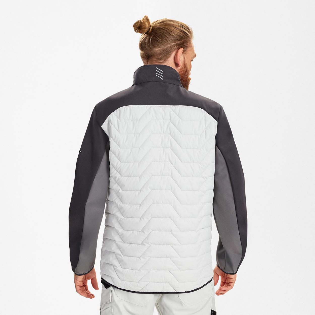 ENGEL Entire Steppjacke in Bone White / Anthracite Grey, Größe XS