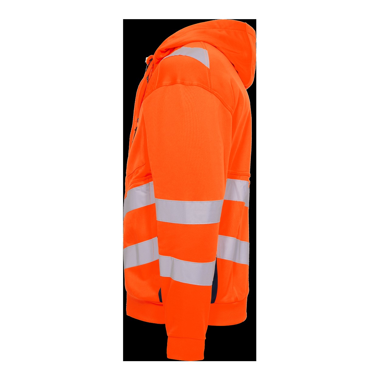 ENGEL Safety Sweatcardigan in Orange/Blue ink, Größe XS