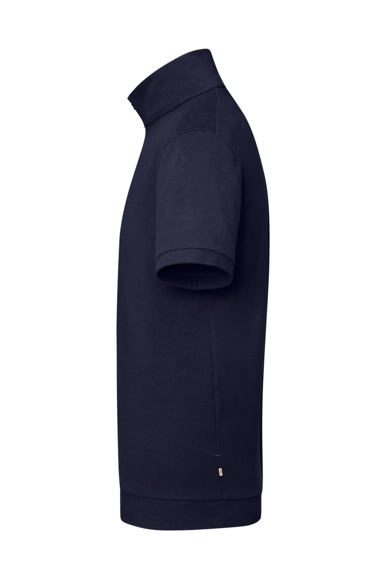 HAKRO 534 Zip-Shirt Piqué MIKRALINAR® ECO in Tinte, Größe 6XL