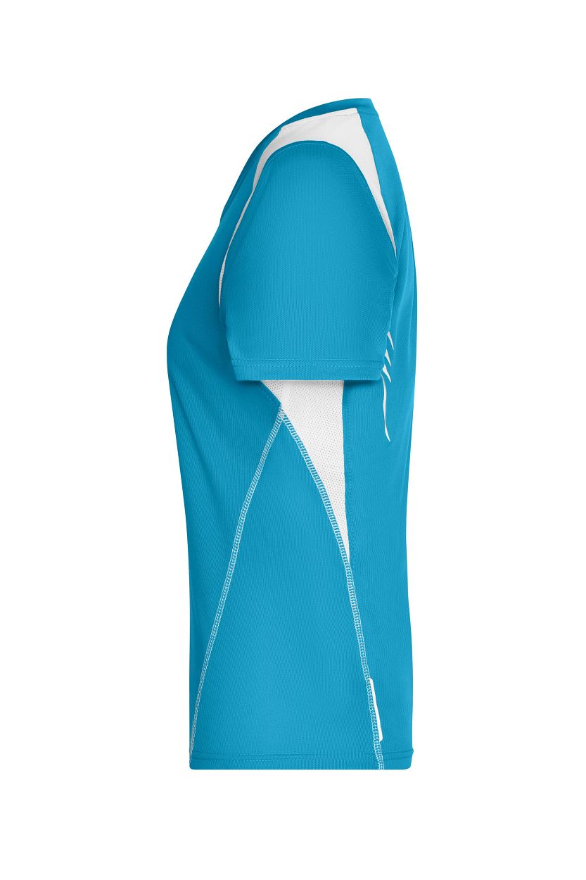 Ladies' Running-T "JN396" in Turquoise/White, Größe 2XL - Daiber