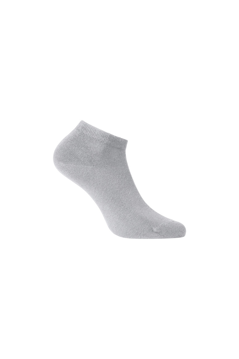 HAKRO 973 Sneaker Socken Essentials in Grau meliert, Größe L