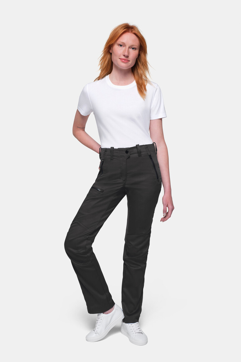HAKRO 710 DAMEN PERFORMANCEHOSE X-STRETCH in Karbongrau, Größe 3XL